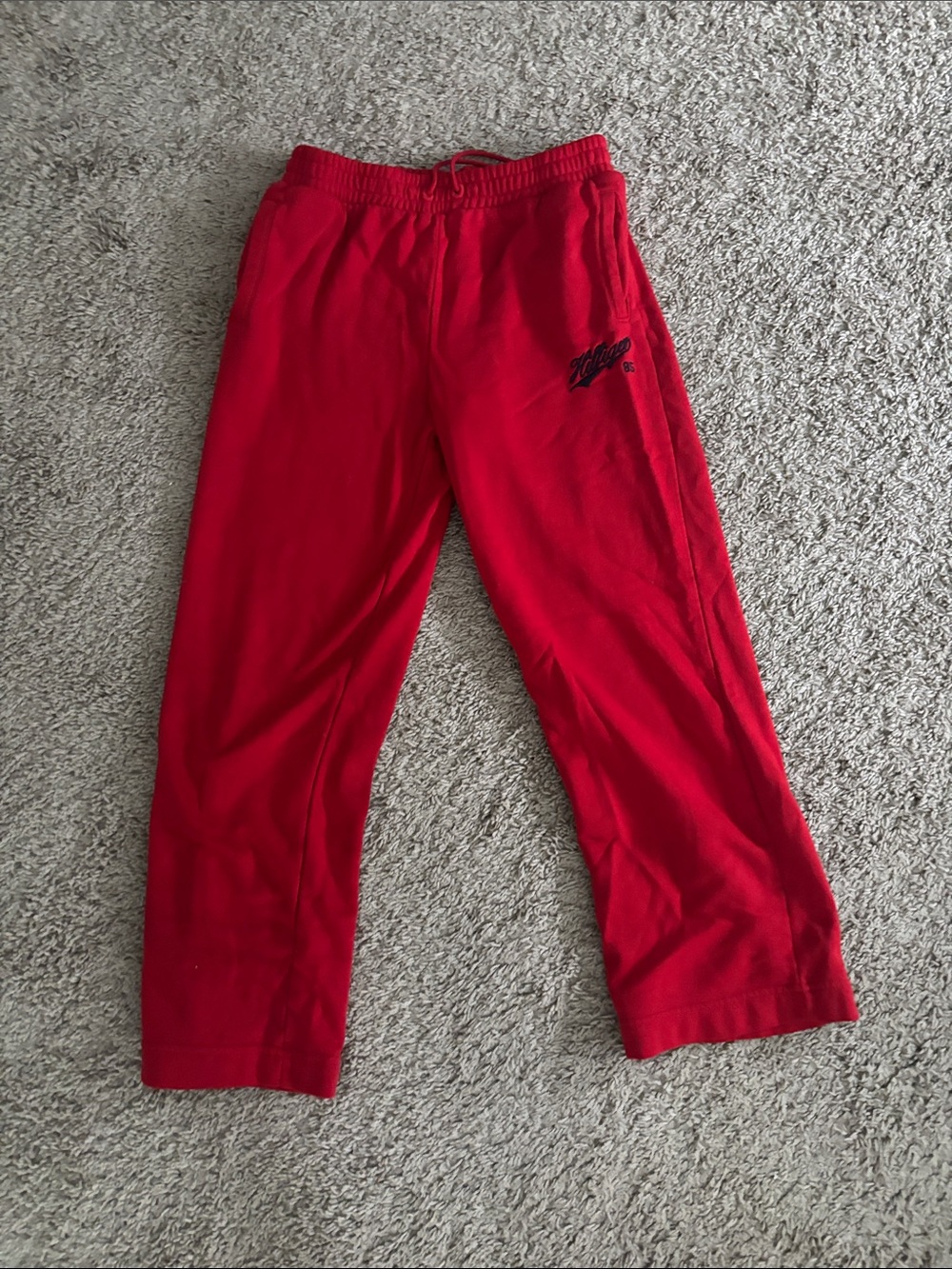 Tommy Hilfiger Bright Red Kids' Sweatpants with Logo